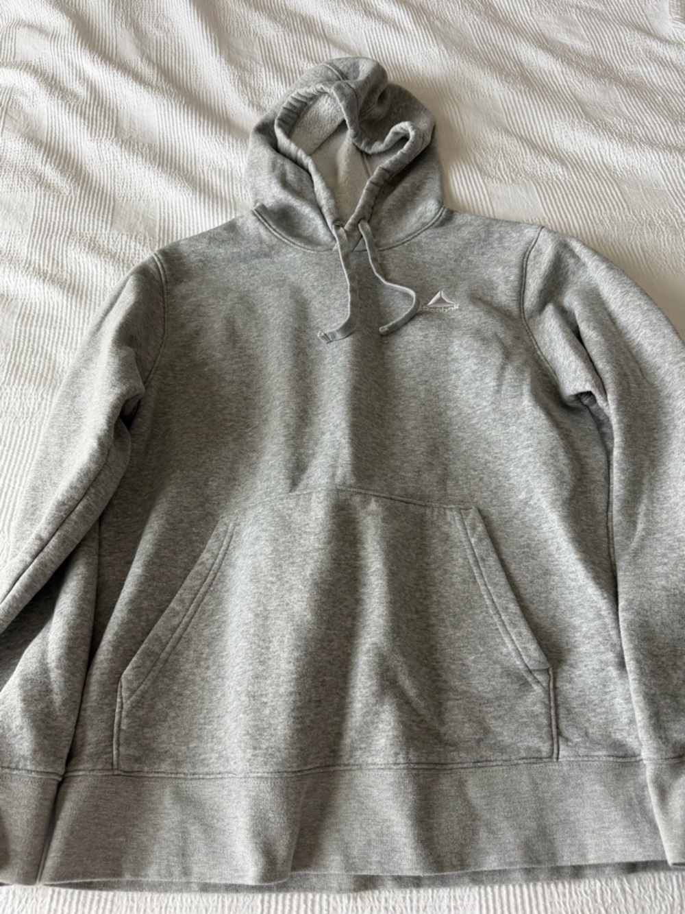 Gray Hooded Pullover Sweatshirt - Reebok Men